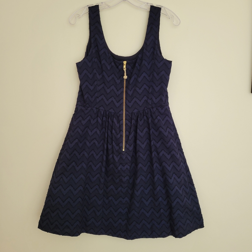 VINEYARD VINES Navy Cotton Fit and Flare - Size 8 - Picture 3 of 7